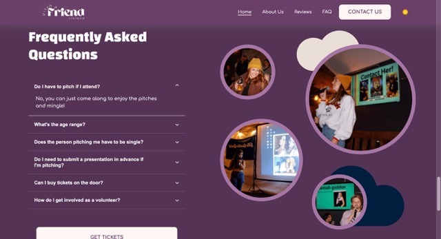 Pitch A Friend website on laptop